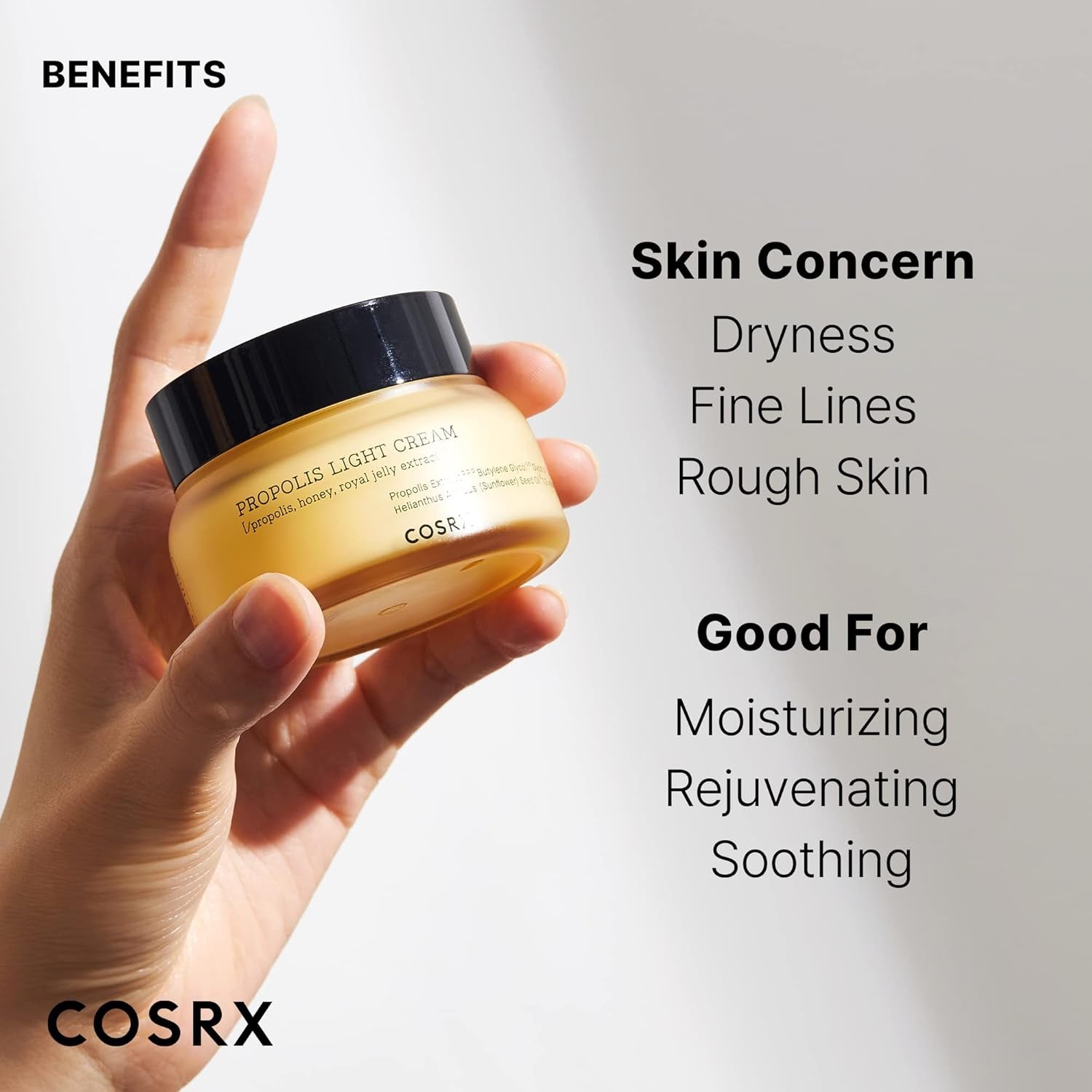 Full Fit Propolis Cream 65% Propolis Extract, Korean Glow Cream for Face, Daily Lightweight Hydrating Face Cream, Nourishing Face Moisturiser for All Skin Types, Korean Skincare 65Ml