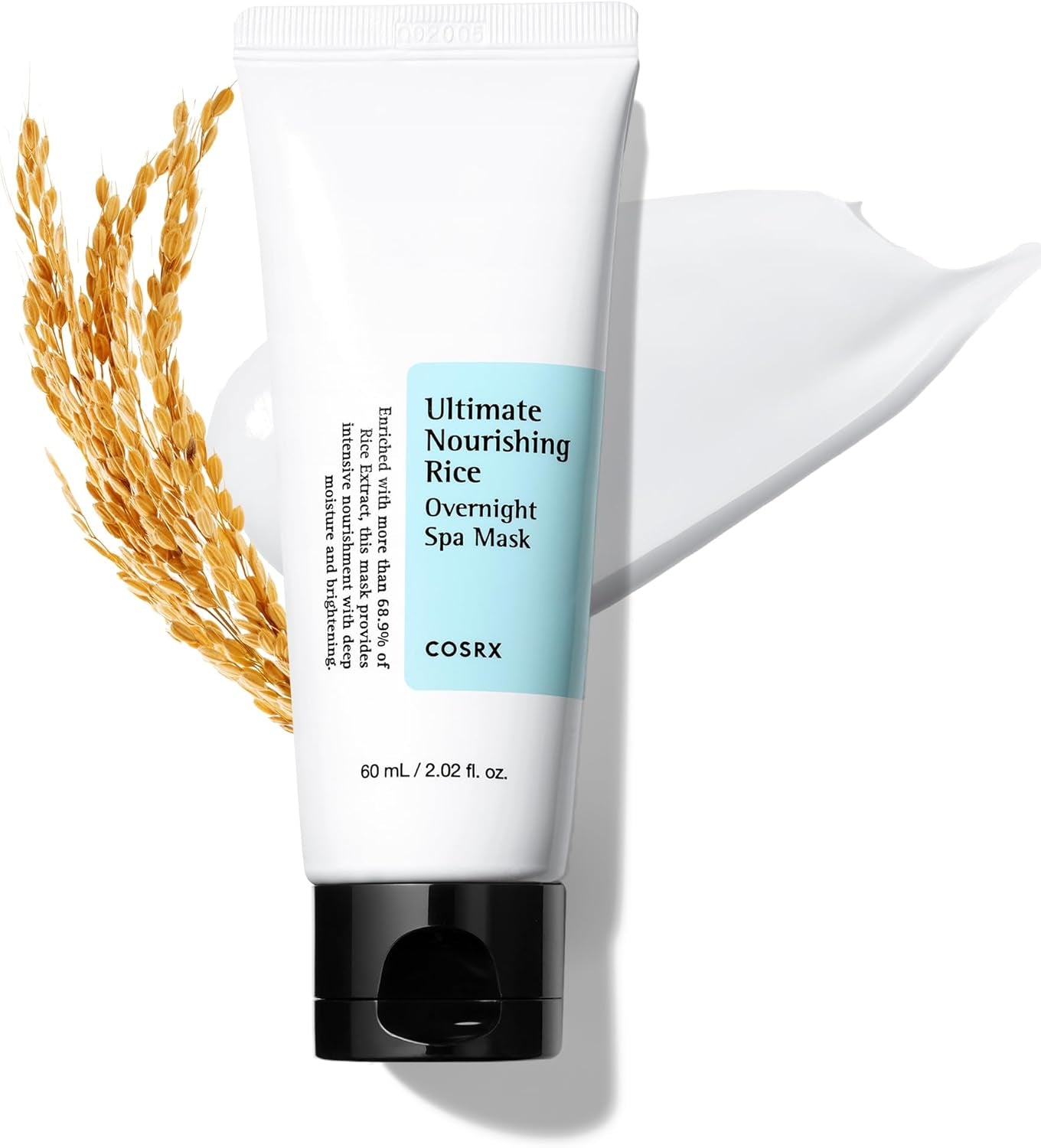 Ultimate Nourishing Rice Overnight Spa Mask, 60Ml | Facial Moisturizer with Rice Extract and Niacinamide | Leave-On Face Mask | Korean Skincare