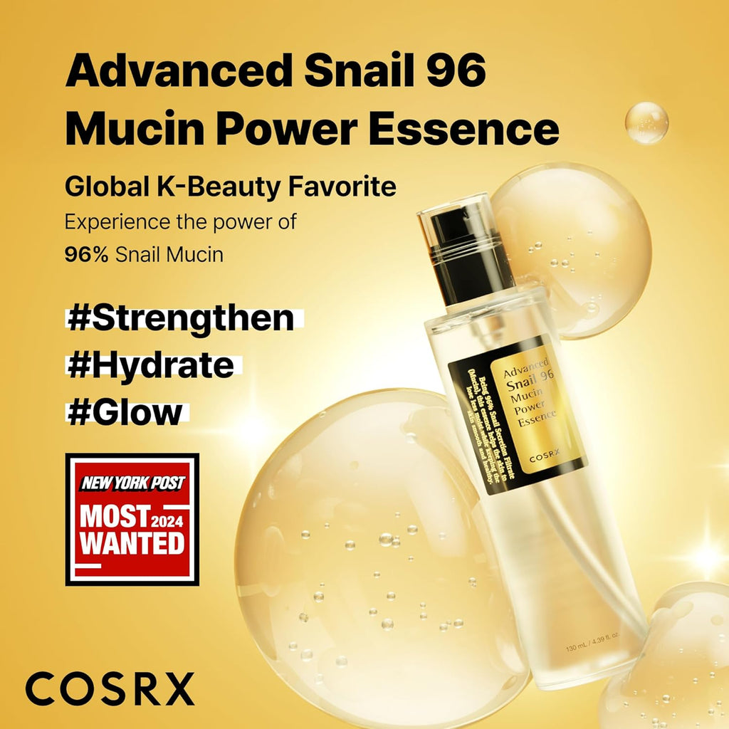 Advanced Snail 96 Mucin Power Essence 100Ml | Snail Secretion Filtrate 96% | Skin Repair Serum | CPNP Registered, Korean Skin Care, Cruelty Free, Paraben Free, Alcohol Free
