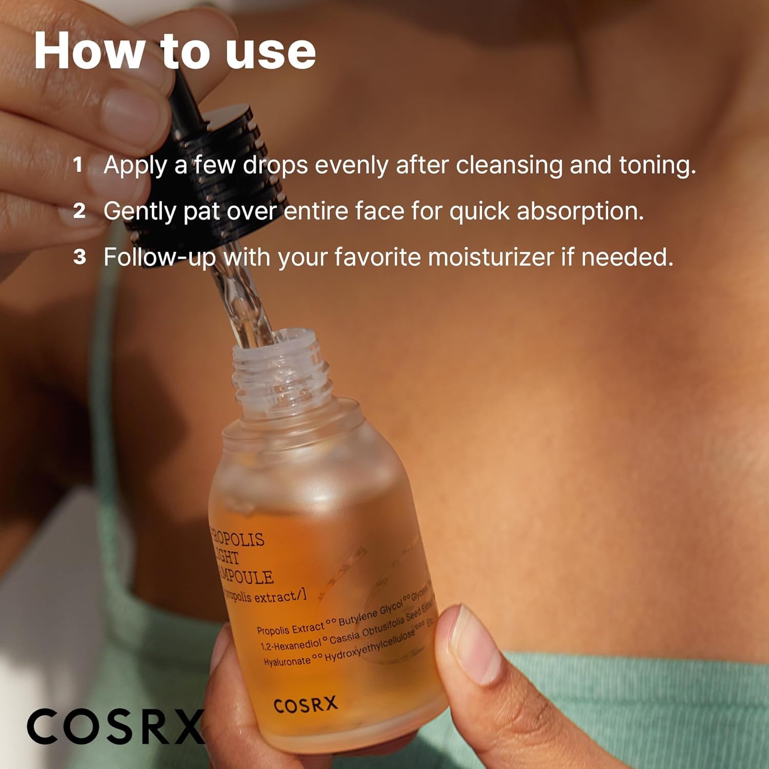 Full Fit Propolis Ampoule 83% Propolis Extract, Korean Glow Serum for for Face, Moisturising Face Serum for Radiant Healthy Glow and Deep Hydration, Korean Skincare 30Ml