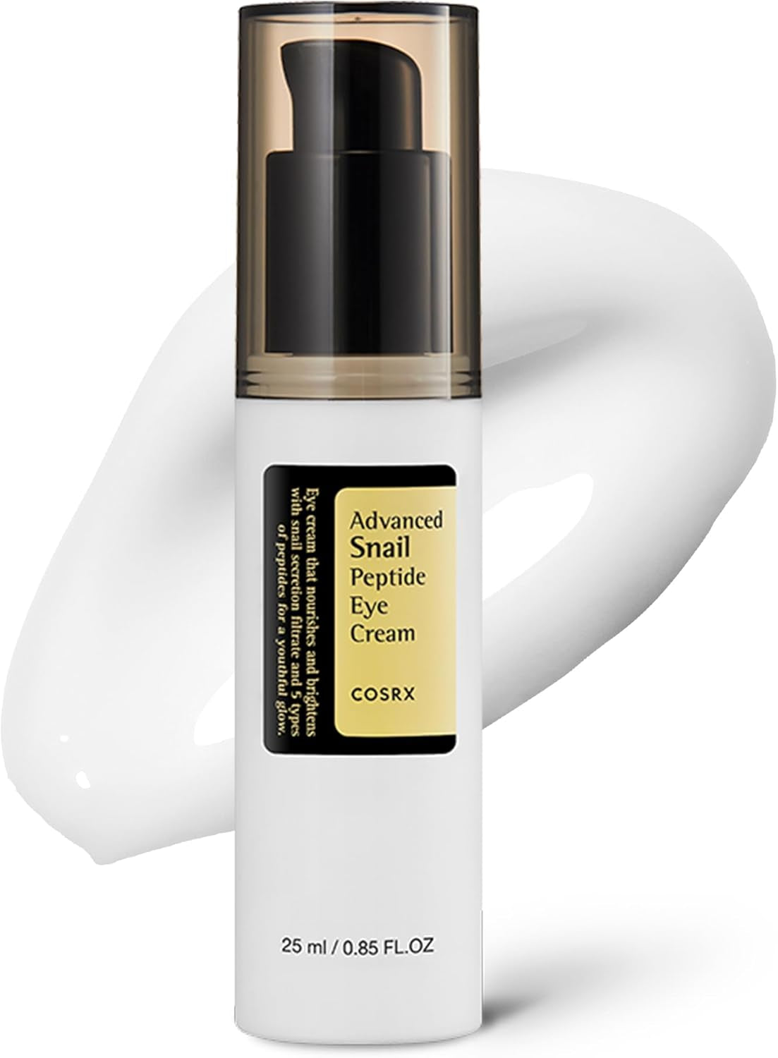 Snail Peptide Eye Cream with 73.7% Snail Mucin and Niacinamide, Brightening Korean Night Cream for Fine Lines and Dark Circles, Korean Skin Care