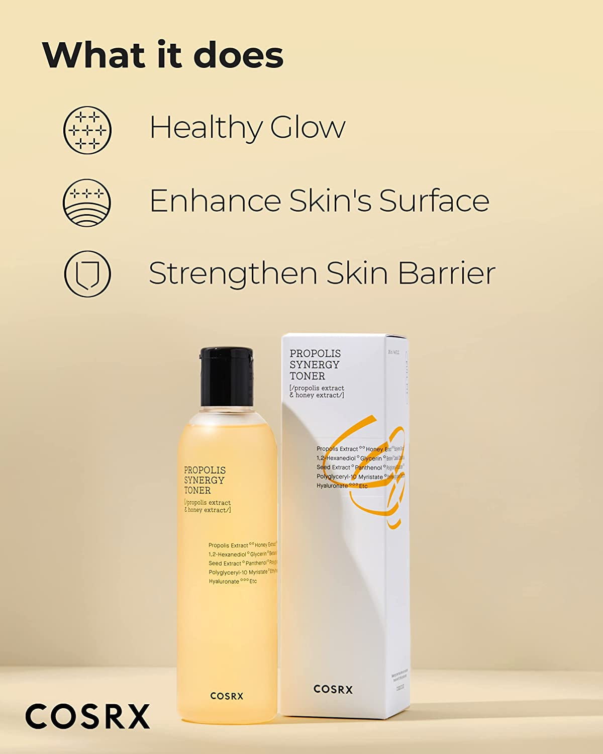 Full Fit Propolis Toner 72% Propolis Extract, Korean Glow Toner for Face, Healthy Glow Boosting, Hydrating Dewy Essence for Soft Plump Skin, Korean Skincare 150Ml