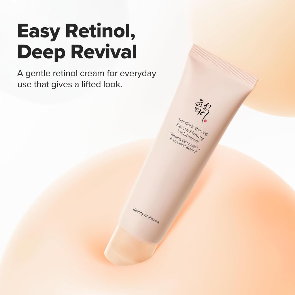 Beauty of Joseon Revive Firming Moisturizer Ginseng Ceramide + Fermented Retinol for Dry, Sensitive Skin Korean Skincare for Women and Men, 60Ml