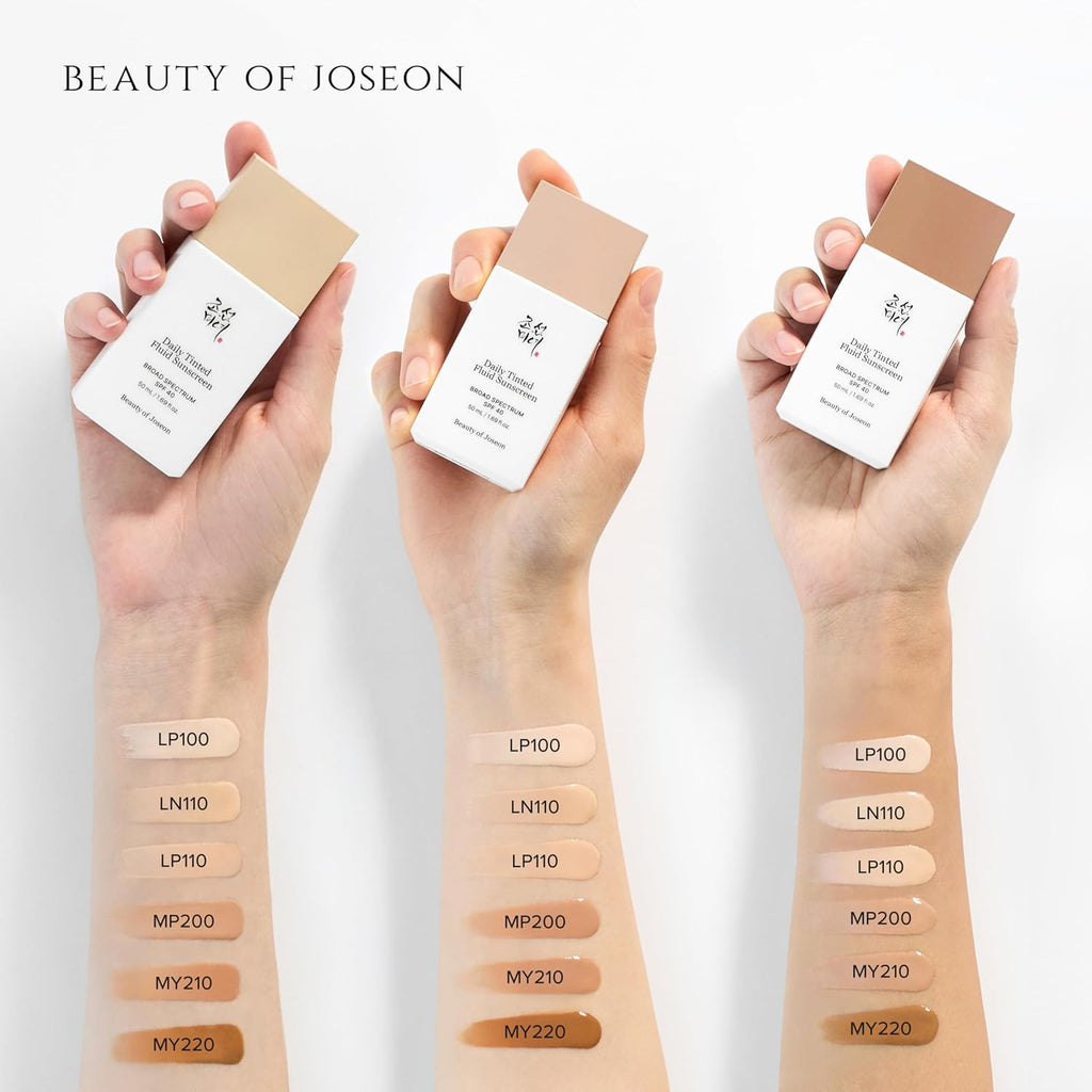 Beauty of Joseon Daily Tinted Fluid Sunscreen 12 Shades for Face Moisturizing Broad Spectrum SPF 30 Korean Skincare 50Ml, #LN110