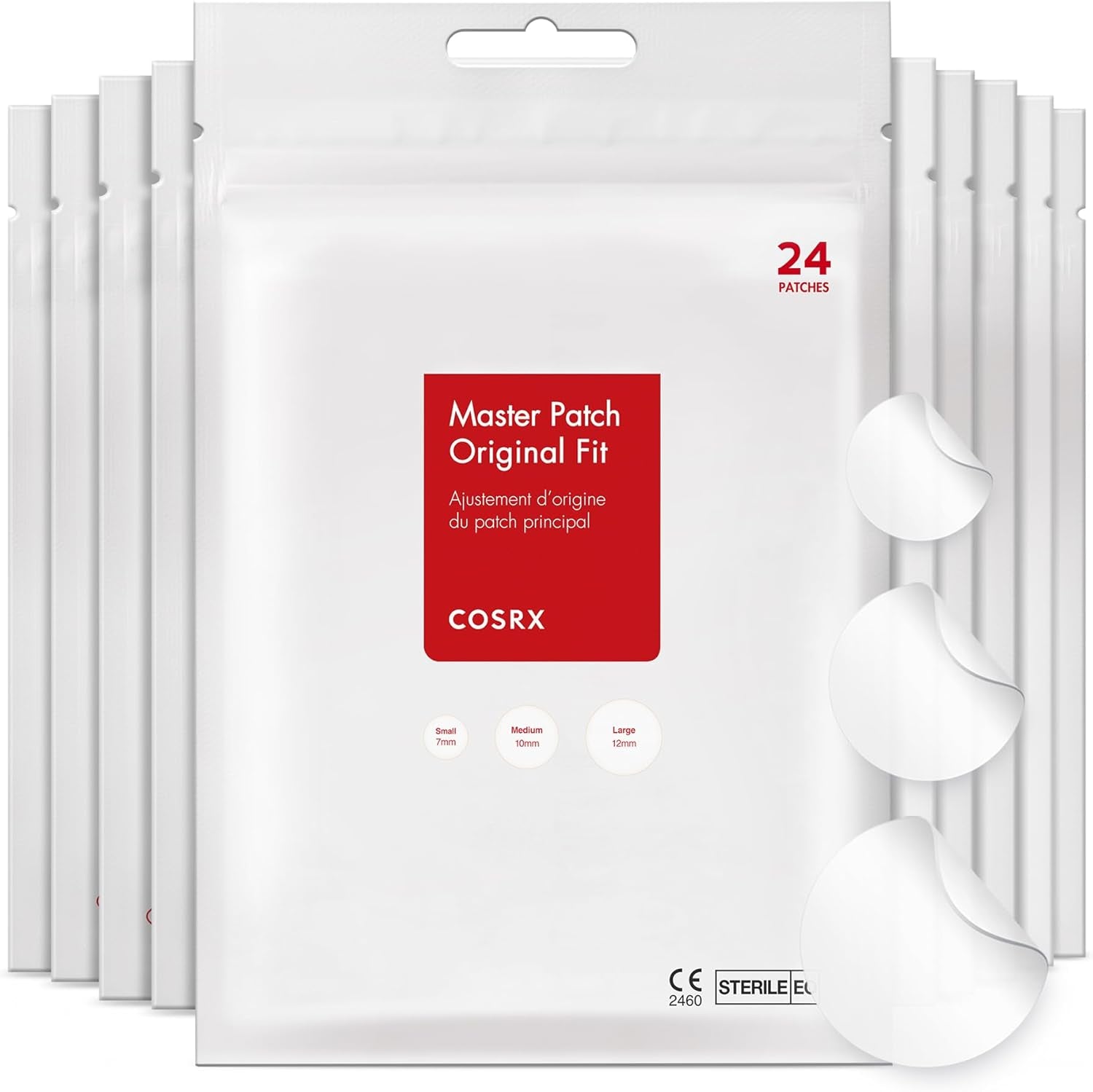 Master Patch Original Fit (240 Count) Absorbing Hydrocolloid Spot Treatment Pimple Spot Stickers, 3 Sizes