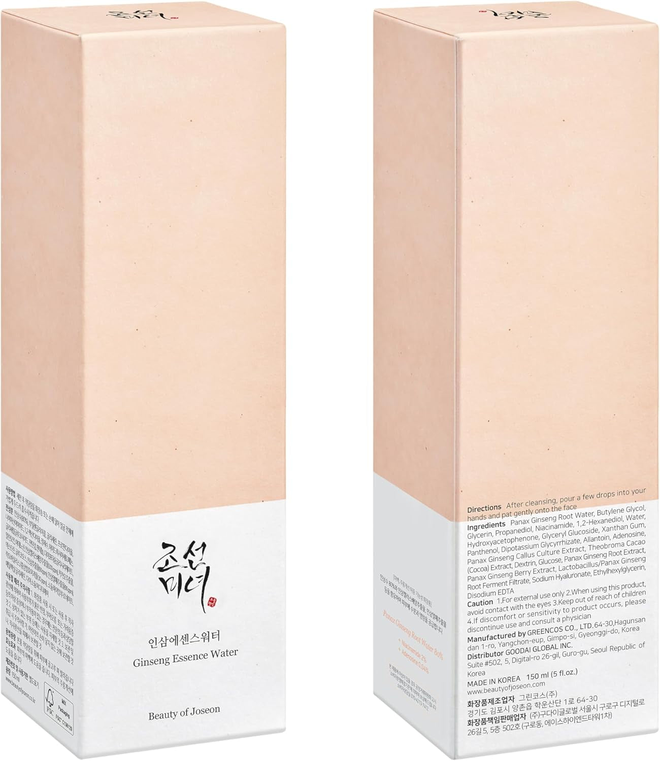 Beauty of Joseon Ginseng Essence Water, 150Ml, 5Fl.Oz.