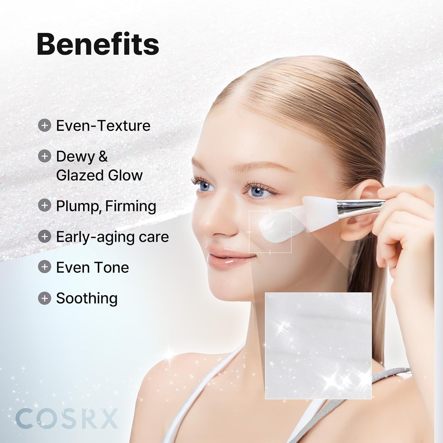 PDRN Exosome Skinplaning Glaze Mask 50Ml (Brush Included), Peel off Face Mask for Glass Skin, Gentle Exfoliation, Overnight Wrapping Treatment, Korean Skincare