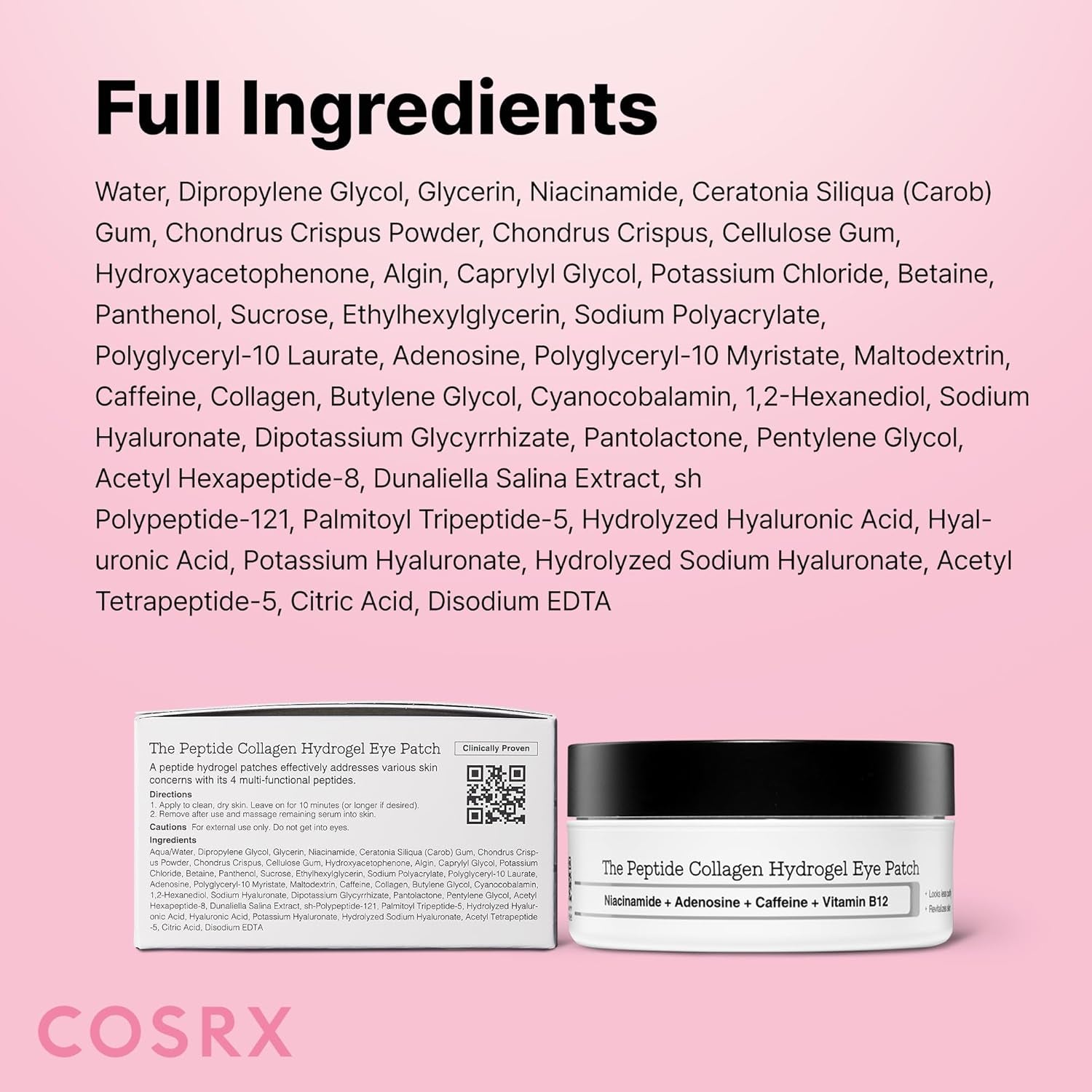 Pink Peptide Collagen Hydrogel Eye Patches Wrinkle Patches for Puffy Eyes, Dark Circles, Eye Bags, Wrinkles and Fine Lines, Firming and Depuffing under Eye Masks, Korean Skincare 60 Patches