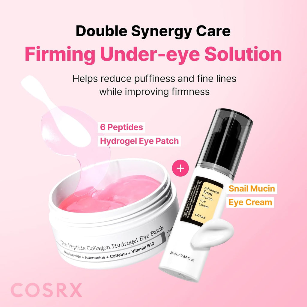 Pink Peptide Collagen Hydrogel Eye Patches Wrinkle Patches for Puffy Eyes, Dark Circles, Eye Bags, Wrinkles and Fine Lines, Firming and Depuffing under Eye Masks, Korean Skincare 60 Patches