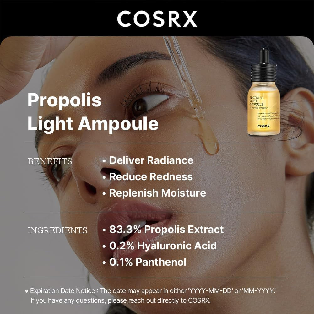Full Fit Propolis Ampoule 83% Propolis Extract, Korean Glow Serum for for Face, Moisturising Face Serum for Radiant Healthy Glow and Deep Hydration, Korean Skincare 30Ml