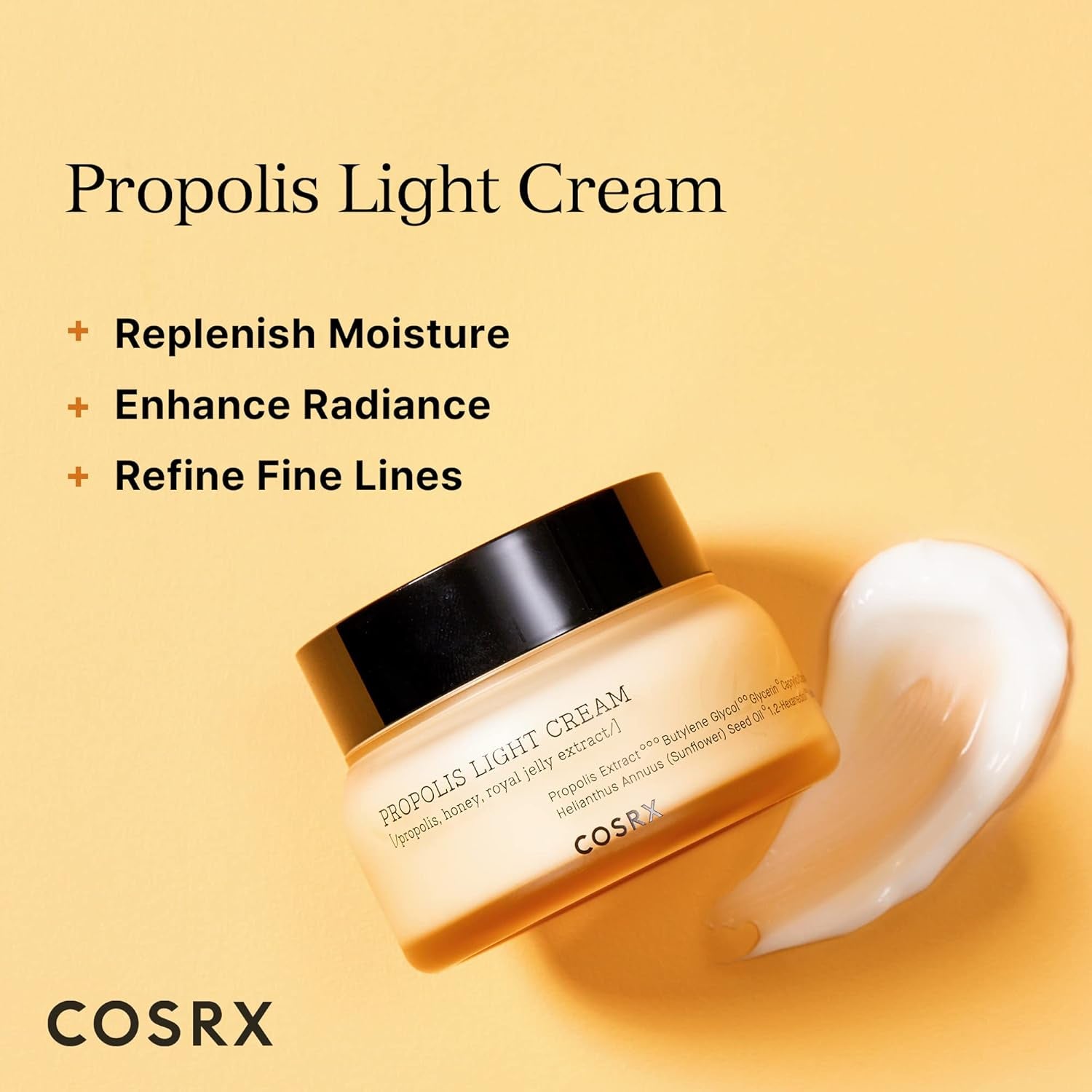 Full Fit Propolis Cream 65% Propolis Extract, Korean Glow Cream for Face, Daily Lightweight Hydrating Face Cream, Nourishing Face Moisturiser for All Skin Types, Korean Skincare 65Ml