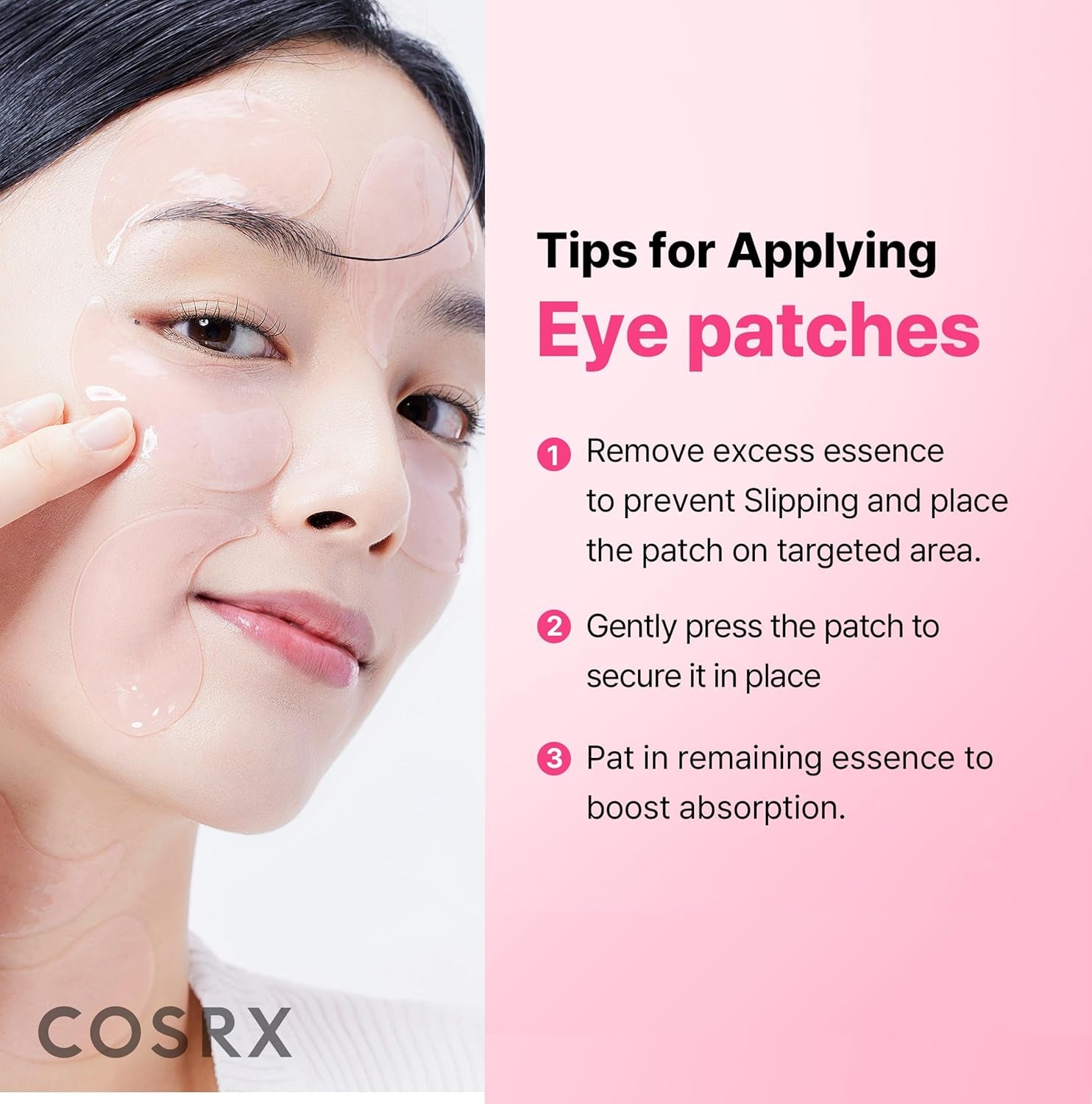 Pink Peptide Collagen Hydrogel Eye Patches Wrinkle Patches for Puffy Eyes, Dark Circles, Eye Bags, Wrinkles and Fine Lines, Firming and Depuffing under Eye Masks, Korean Skincare 60 Patches